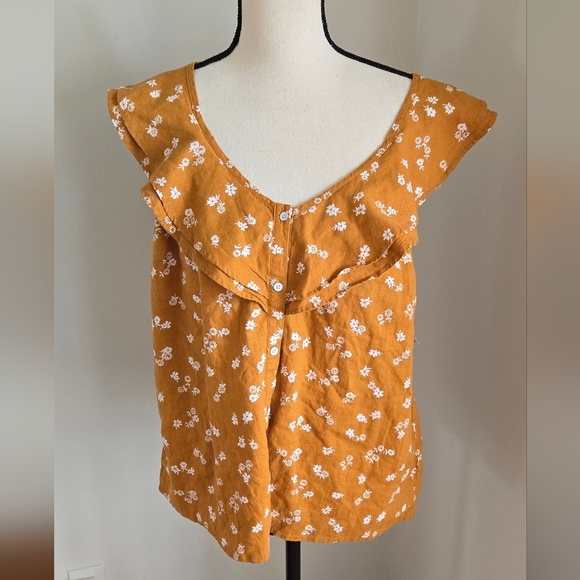 Old Navy Tops - Old Navy Ruffle Linen Top New Medium